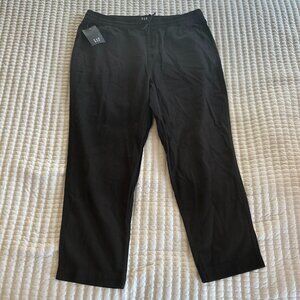 NWT GAP Women’s Easy Pull-On Pants Black Large Elastic Drawstring Waist Ankle